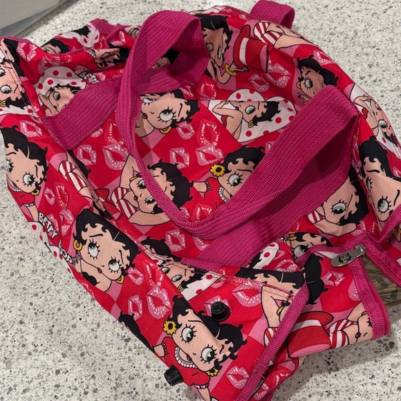 Betty Boop Pink Print Tote Bag - Picture 1 of 4
